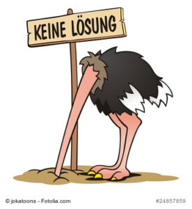 Straußvogel-Kopf-in-den-Sand-Lösung