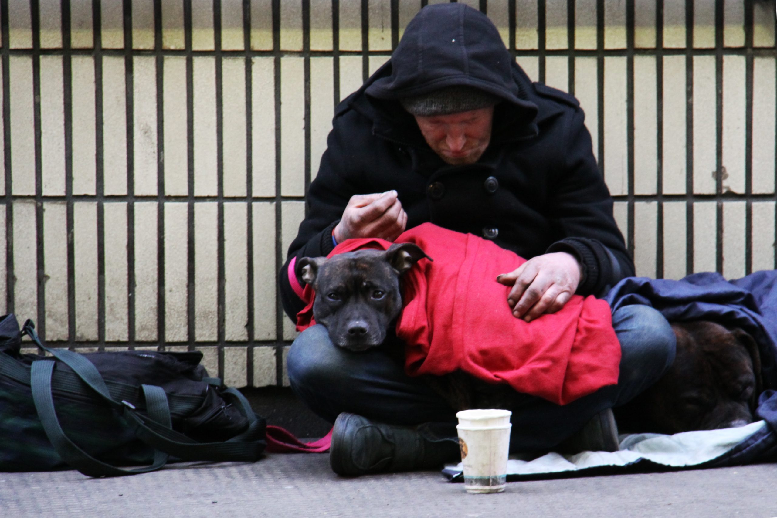 Obdachloser zu Weihnachten