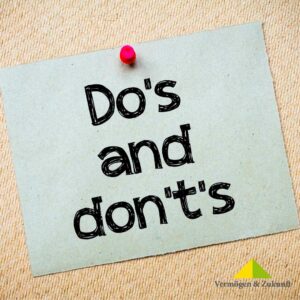 Do's and don'ts in der Krise